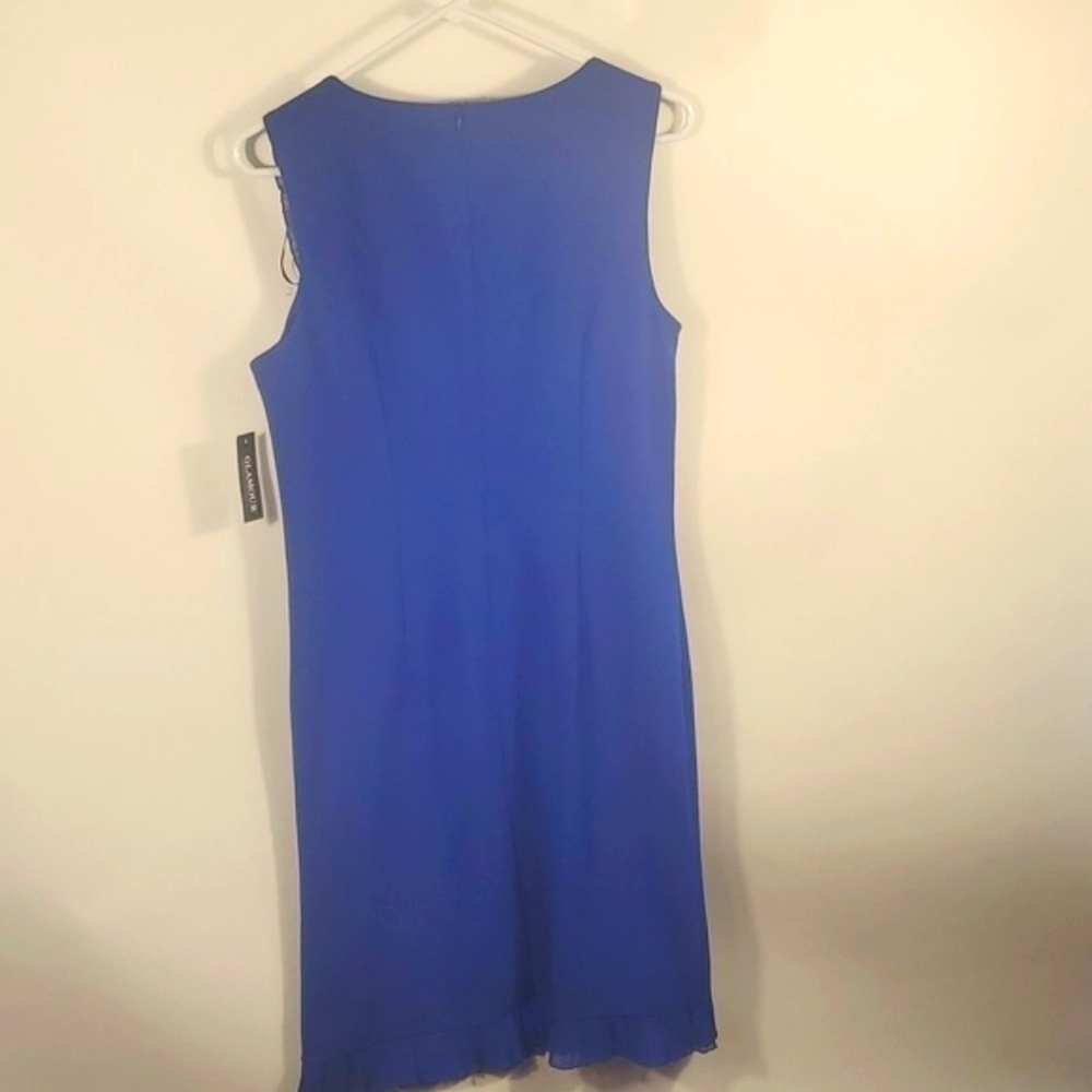 Glamour Blue Dress with Ruffles Size 12 (New) - Picture 12 of 15
